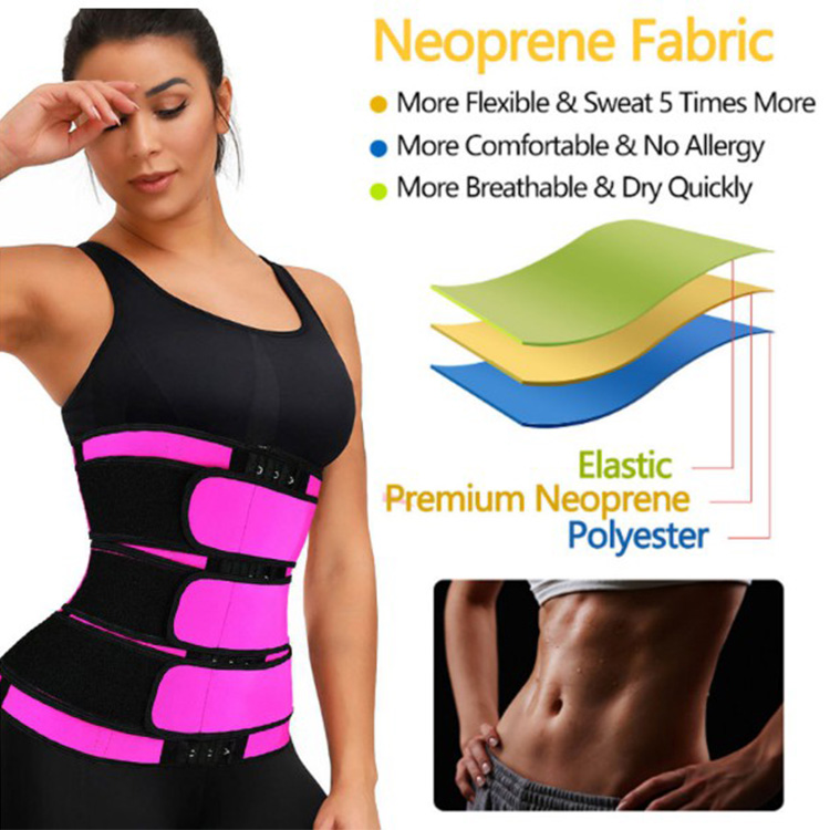 tight women 3 belt Sweating Cincher waist trainer tummy trimmer corset shaper waist tran