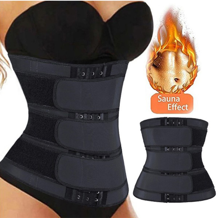 tight women 3 belt Sweating Cincher waist trainer tummy trimmer corset shaper waist tran