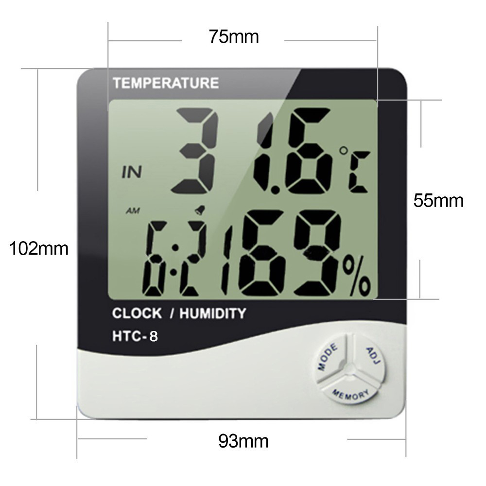 large lcd screen displays indoor digital thermo-hygrometer thermometer temperature humidity