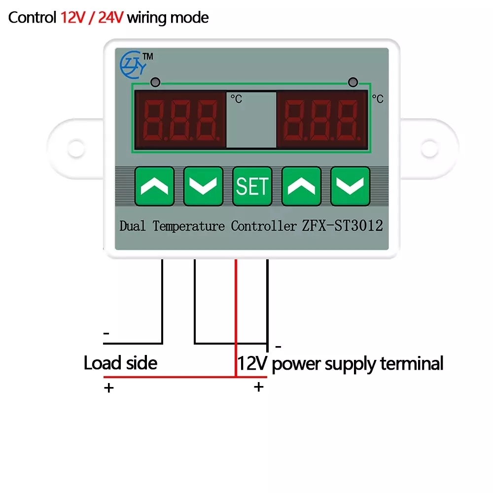 Dual Temperature Controller Digital Thermostat Incubator Control Microcomputer Dual Probe