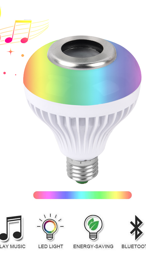 Smart rgb wireless speaker bulb 220v110v 12w led light bulb colour led music bulb