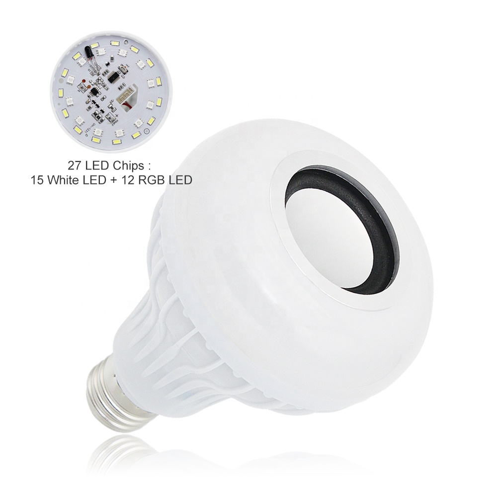 Smart rgb wireless speaker bulb 220v110v 12w led light bulb colour led music bulb