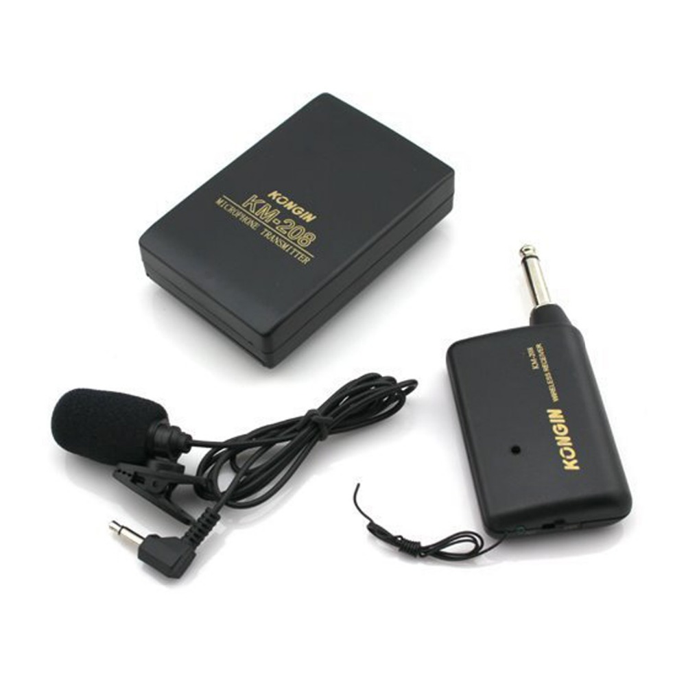 KM208 Wireless Microphone with receiving and transmitting wireless Collar clip microphone