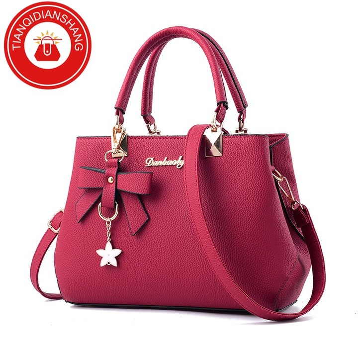 TQDS 2019 hot sale, Pu patent leather, one shoulder, crossbody, high quality lady handbag pink general 1