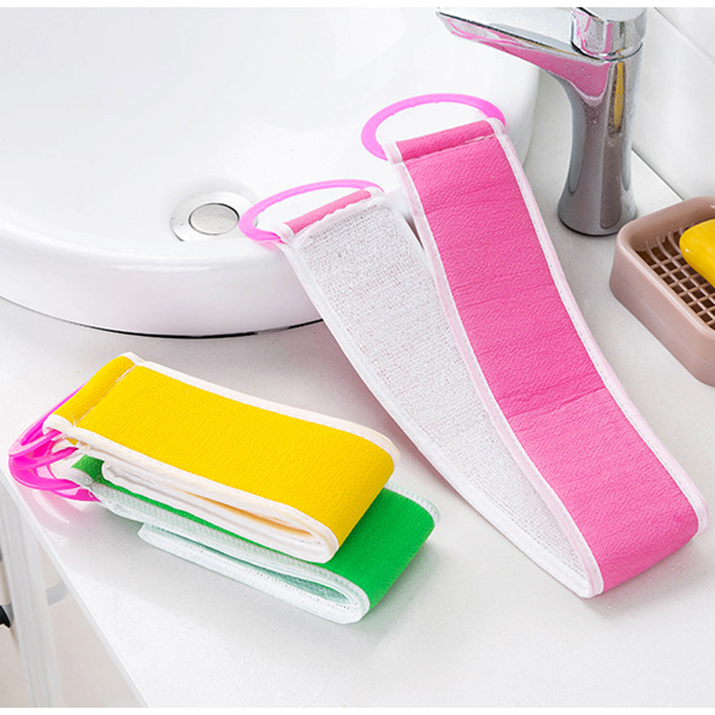 4pcs/set Double Sided Shower Massage Scrubber Body Skin Health Cleaning Bath Towel Back Mud