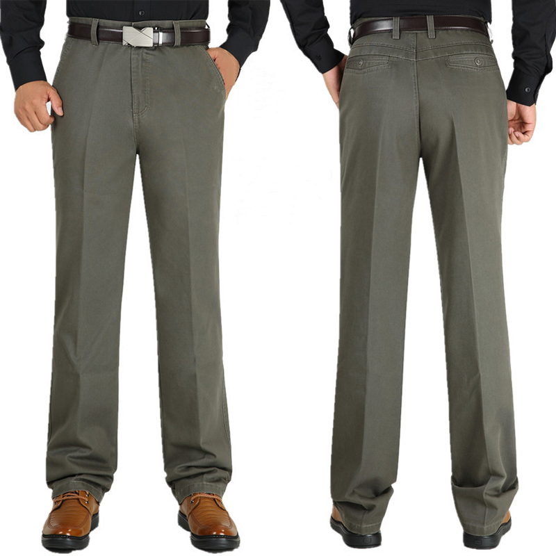 Men&apos;s Classical Pant&amp;Trousers Khaki Work To Weekend Plain Front Pant for party/Business men Clothes