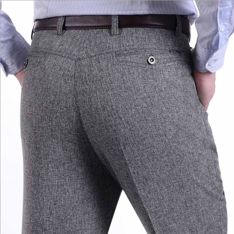 Thin Men&apos;s casual pants men&apos;s trousers middle-aged high waist thin men&apos;s casual long pants wholesale