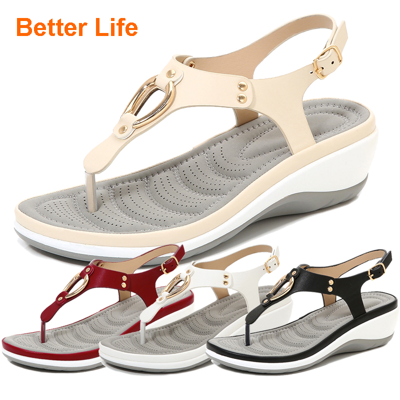 Fashion Sandals for Women Clip Toe Rubber Shoes Sole Metal Casual Buckle Ladies Office Wear Popular
