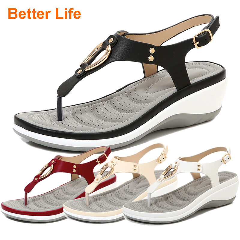 Fashion Sandals for Women Clip Toe Rubber Shoes Sole Metal Casual Buckle Ladies Office Wear Popular
