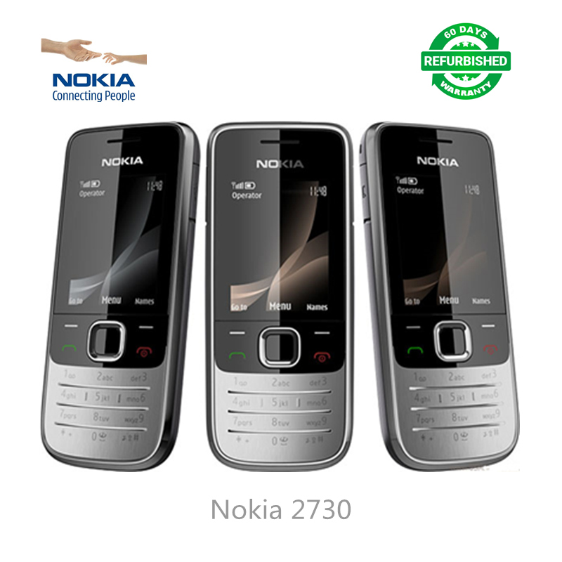 Refurbished Nokia Classic 2730 Unlocked Cellphone phones phone Cell phone charger gift