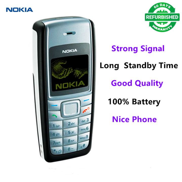 Refurbished Original Nokia 1110i Classic CellPhone Basic Phone Keypad Featured  Phones