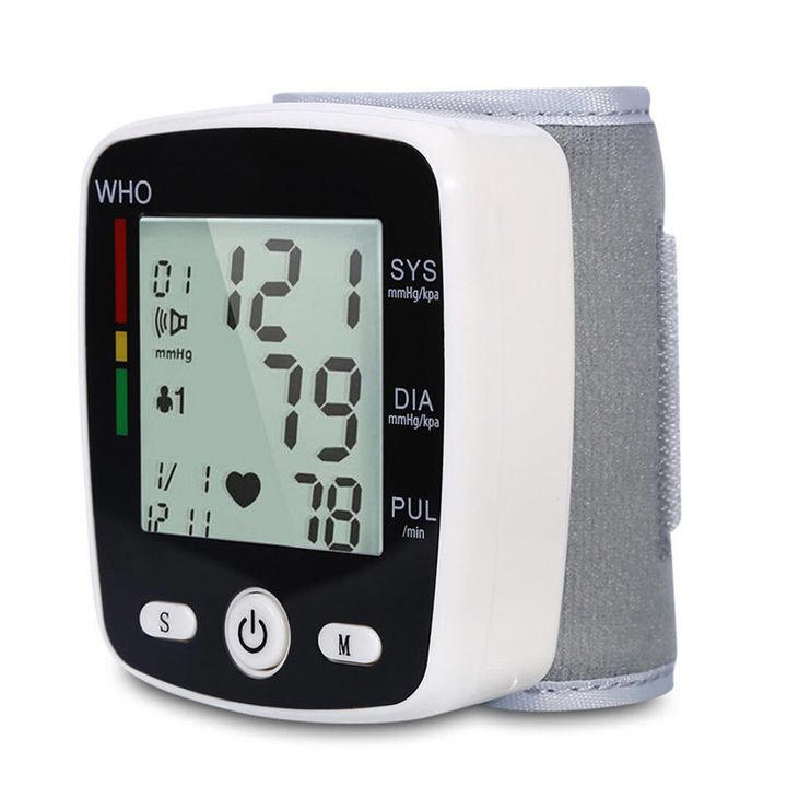 Wrist Digital Blood Pressure Monitor Automatic Sphygmomanometer Smart Medical Measure Pulse Rate