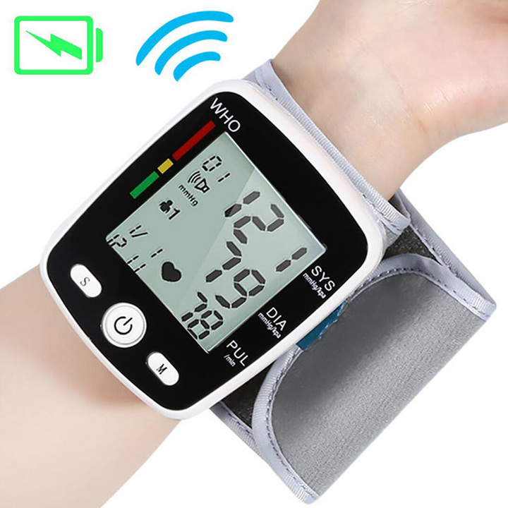 Wrist Digital Blood Pressure Monitor Automatic Sphygmomanometer Smart Medical Measure Pulse Rate