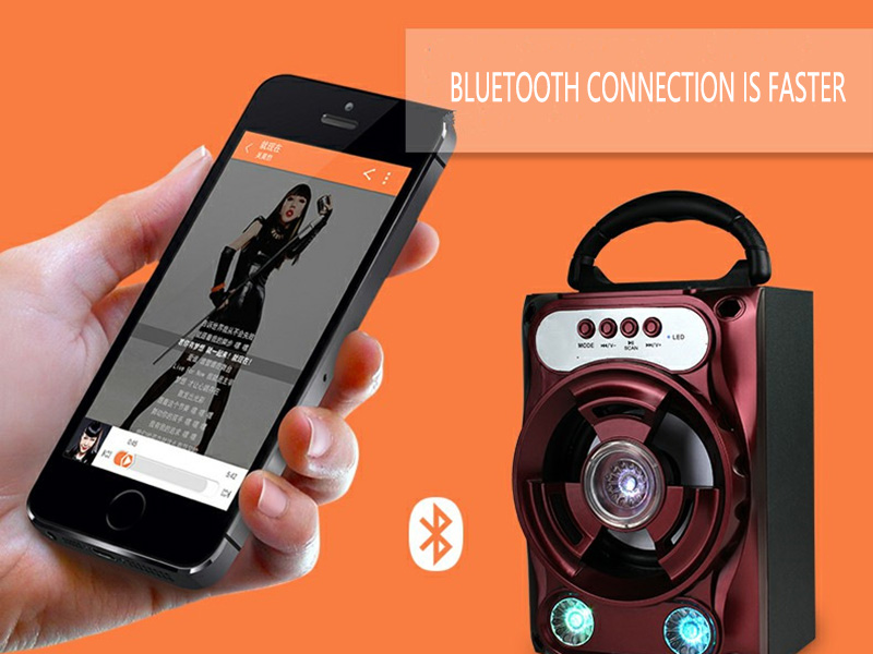 B16 Home Theatre Outdoor Bluetooth Speaker Bass Support Memory Flash Card Gorgeous Coloured Lamp