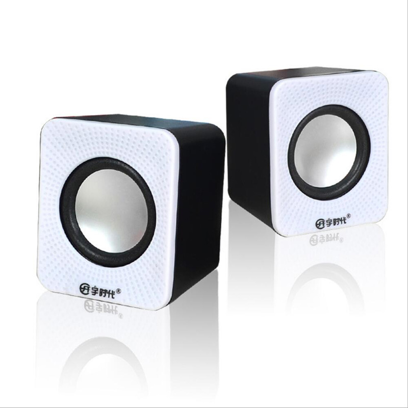 2Pcs Computer USB Mini Speaker Multimedia Subwoofer Laptop Subwoofer Portable Home Theater Speaker