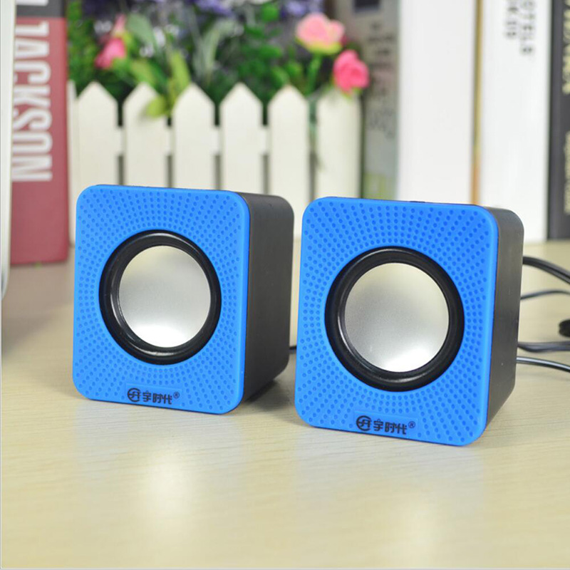 2Pcs Computer USB Mini Speaker Multimedia Subwoofer Laptop Subwoofer Portable Home Theater Speaker