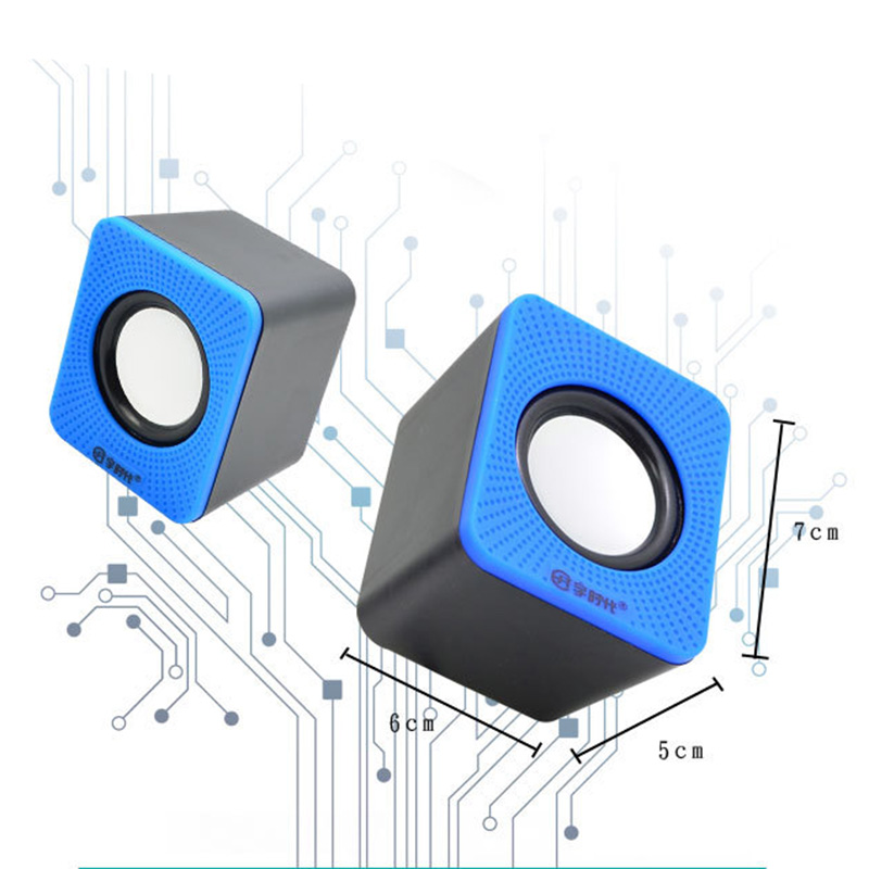 2Pcs Computer USB Mini Speaker Multimedia Subwoofer Laptop Subwoofer Portable Home Theater Speaker