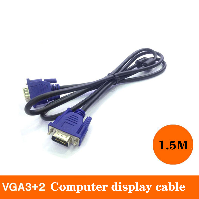 VGA Cable Male to MaleBraided Shielding High Premium HDTV VGA Computer Tv Display Signal Cable