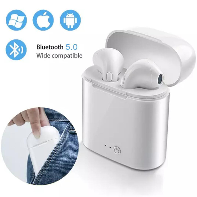 i7s TWS Mini Wireless Bluetooth Earphone Stereo Earbud Headset With Charging Box Mic For Smart Phone