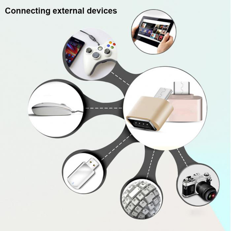 Micro USB OTG Cable Adapter Converter for Huawei Xiaomi Android Smartphone Tablet Random
