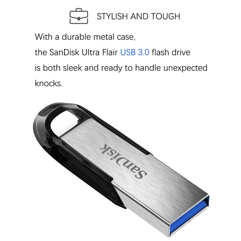 SanDisk 3.0 USB Flash Drive 128GB 64GB 32GB 16GB  Flashdisk ULTRA FLAIR Memory Stick Pen Pendrive