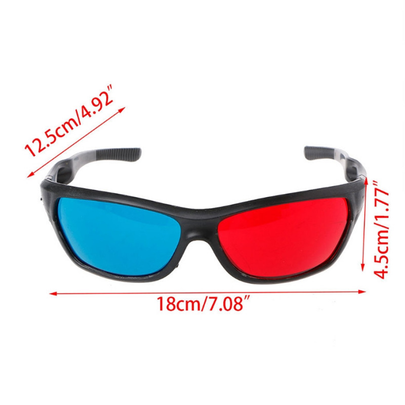 3D Glasses Universal White Frame Red Blue Anaglyph 3D Glasses For Movie Game DVD Video TV