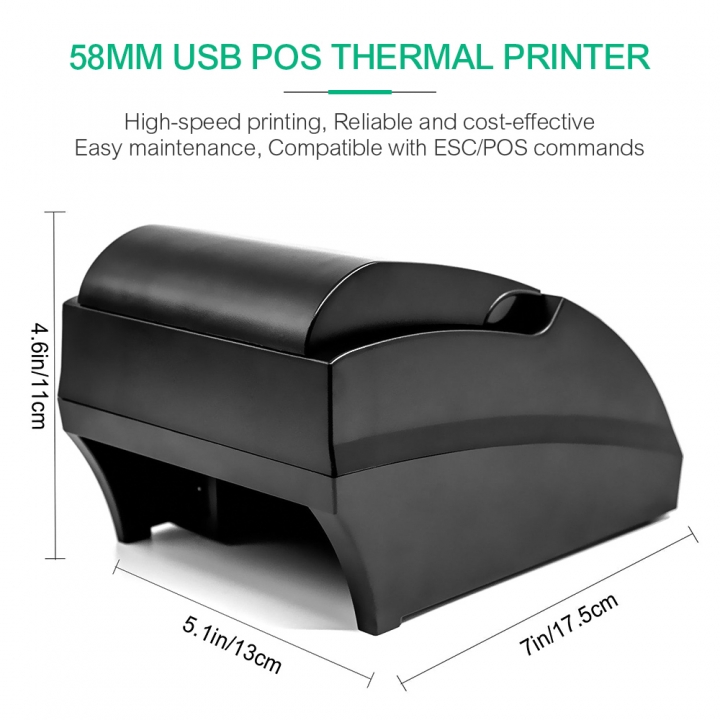 USB POS Mini 58mm Thermal Receipt Printer Bill Printer