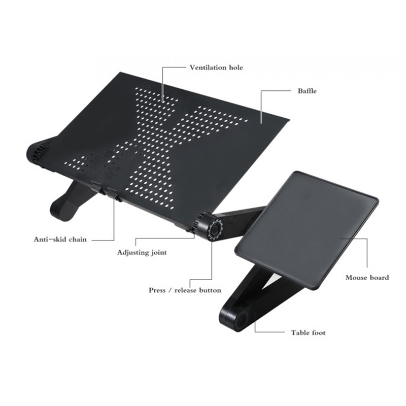 Generic Adjustable Computer Desk Table Folding For Laptop Note