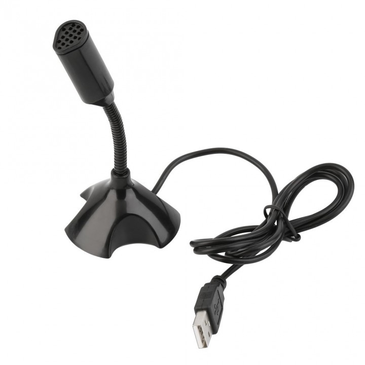 USB Stand Mini Microphone Mic For PC Laptop Notebook Speech