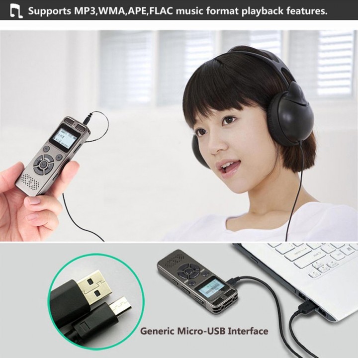 Profession Mini Digital Voice Recorder With Microphone-8GB