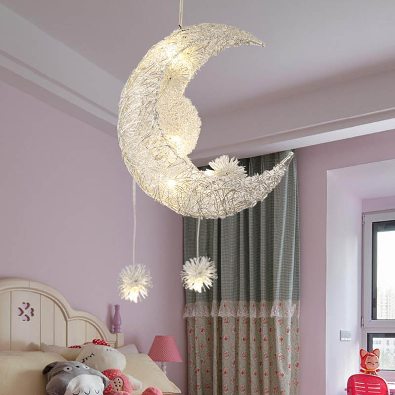 Generic Warm Chandelier Decorative Lighting Moon Stars For Children