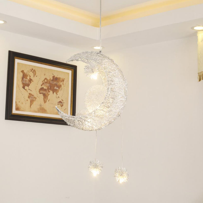 Generic Warm Chandelier Decorative Lighting Moon Stars For Children