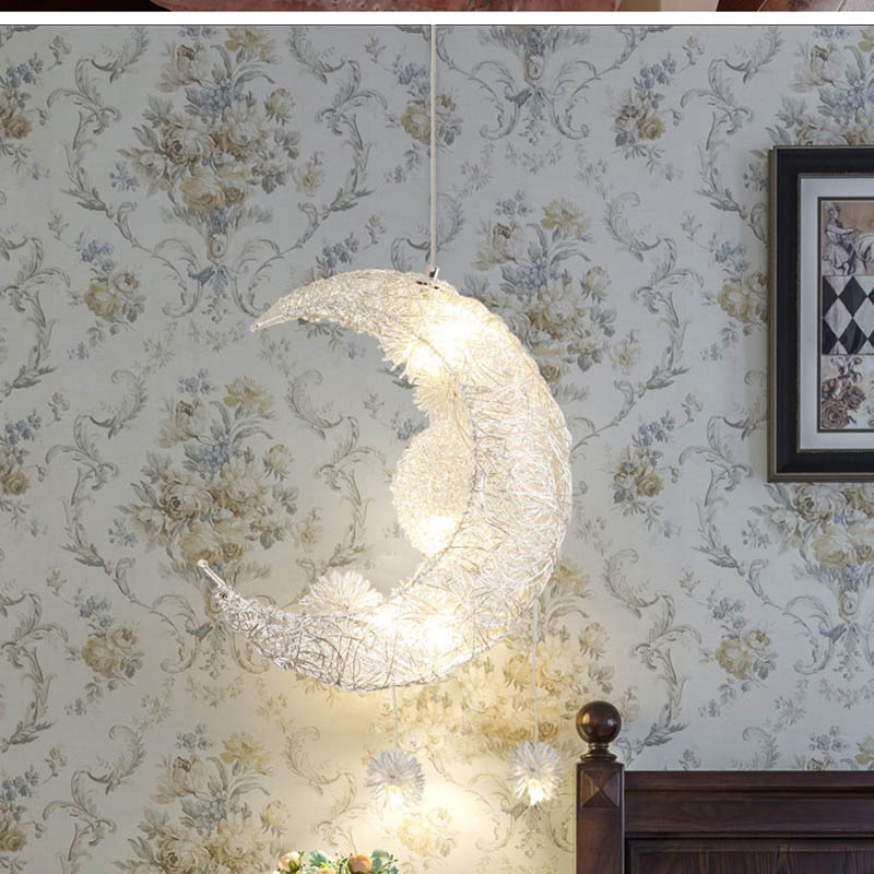 Generic Warm Chandelier Decorative Lighting Moon Stars For Children