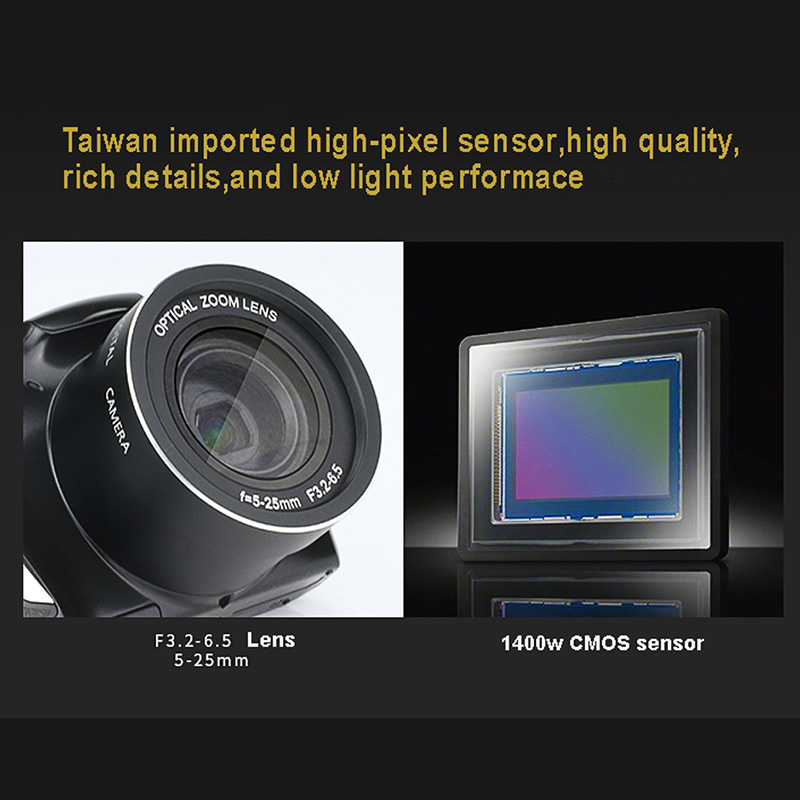 HD Digital Video Camera 3.5 Inch IPS LCD 2400w Pixel