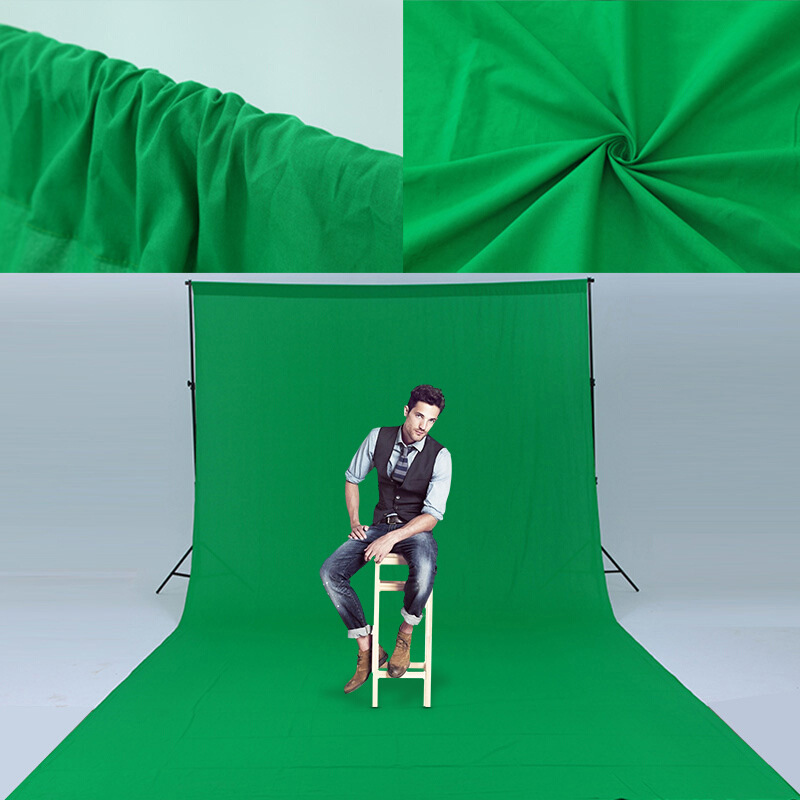 Green Photography Backdrop Polyester Muslin Solid Color Photo Background Thicken Backdrops Cloth