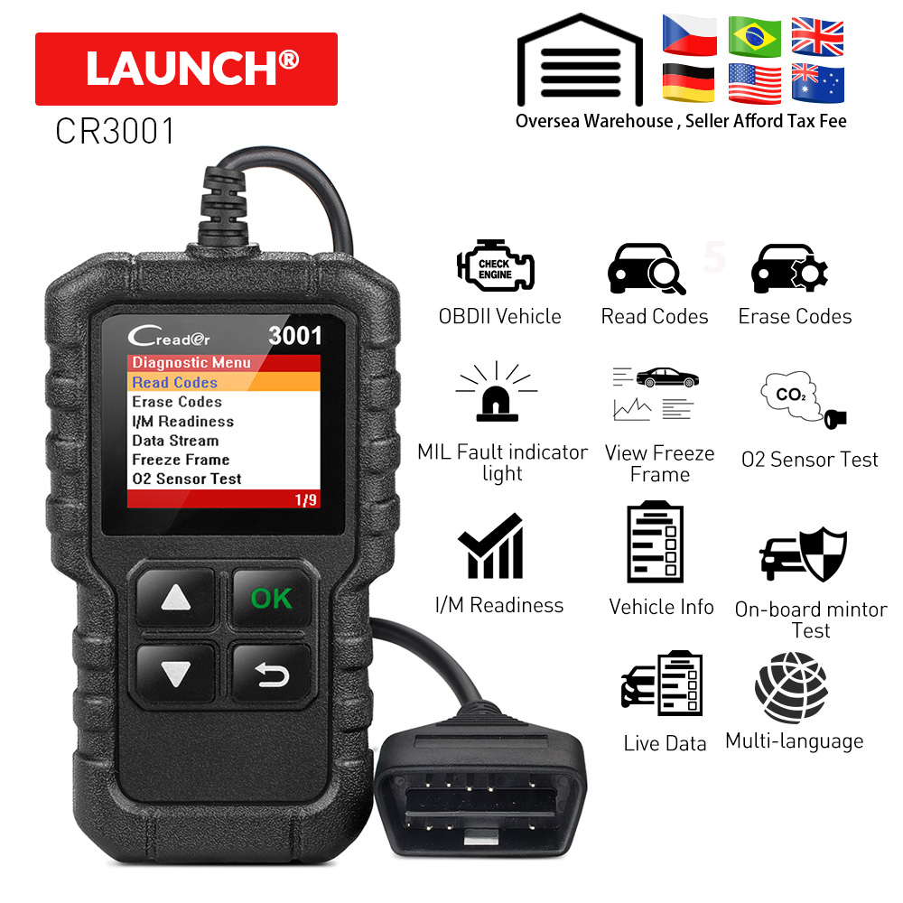 OBDII CAR Code Reader Scanner Creader 3001 Automotive Diagnostic Tool ELM327