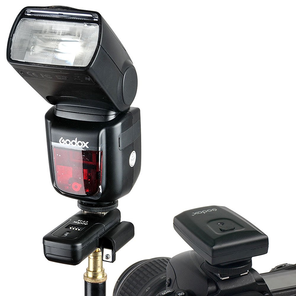 Godox 16 Channels Wireless Trigger Transmitter and Receiver for Canon Nikon Camera Speedlite Stud