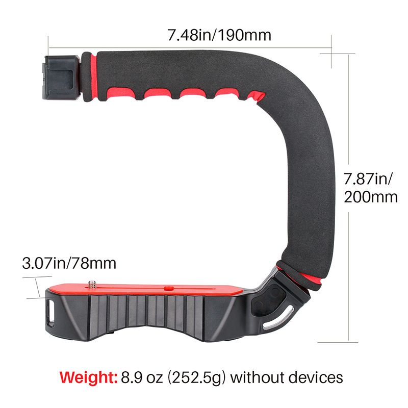 U-Grip Mount Video Stabilizer Handle Video Grip Camera Phone Video Rig Kit for Nikon Canon