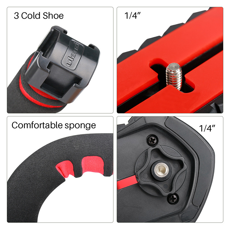 U-Grip Mount Video Stabilizer Handle Video Grip Camera Phone Video Rig Kit for Nikon Canon