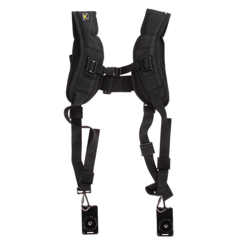 Double Camera Shoulder Strap Quick Rapid Sling Camera Belt Adjustment