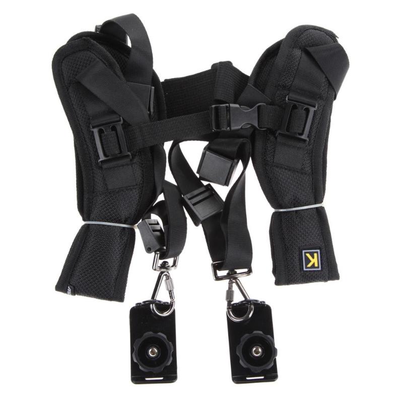 Double Camera Shoulder Strap Quick Rapid Sling Camera Belt Adjustment