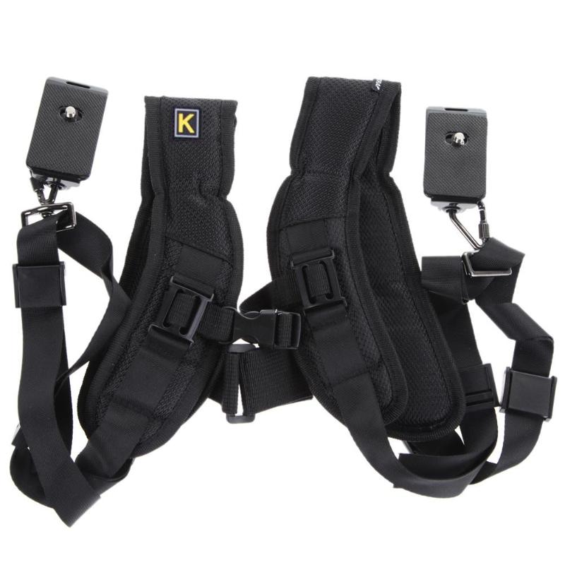 Double Camera Shoulder Strap Quick Rapid Sling Camera Belt Adjustment