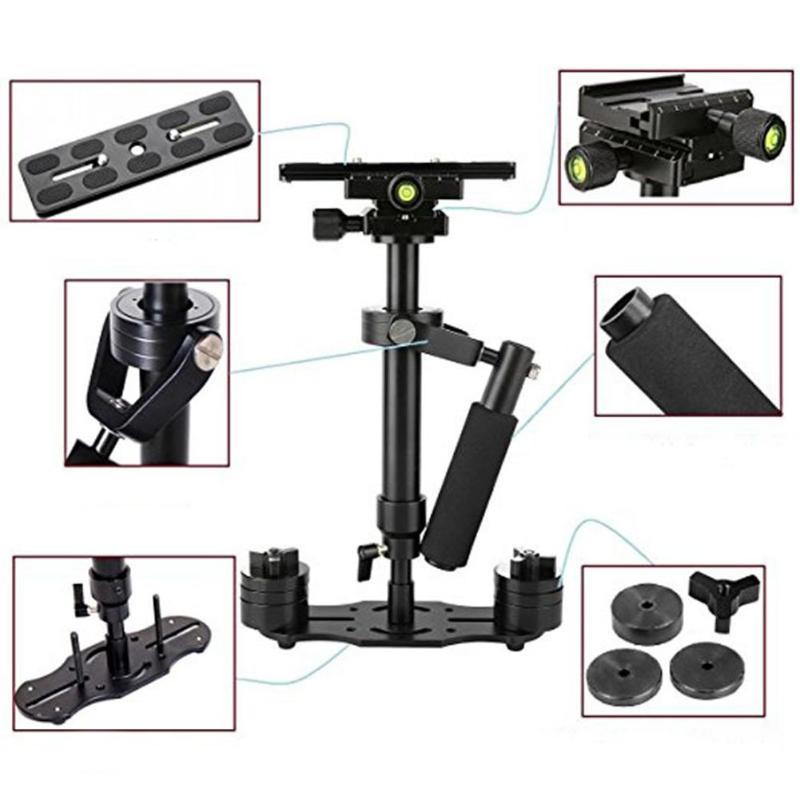Handheld Aluminum Alloy Video Stabilizer Mount for Phone Canon Nikon DSLR DV AEE DSLR Video Camera