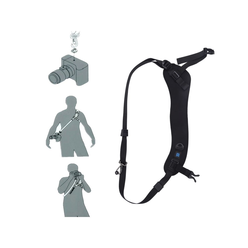 Quick Release Anti-Slip Soft Pad Nylon Breathable Curved Camera Strap For SLR / DSLR Cameras