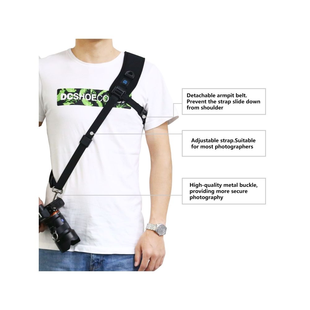 Quick Release Anti-Slip Soft Pad Nylon Breathable Curved Camera Strap For SLR / DSLR Cameras
