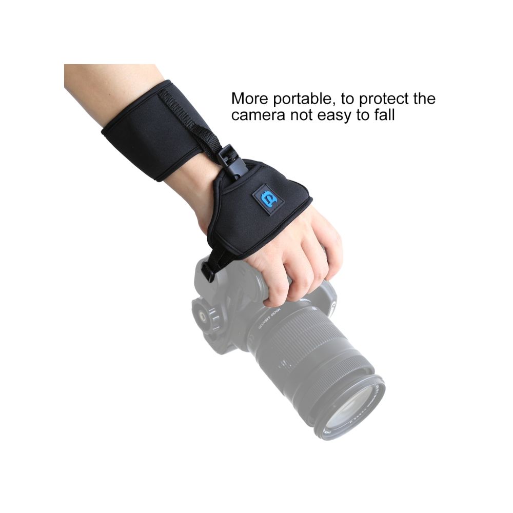 Soft Neoprene Hand Grip Wrist Strap With 1/4 Inch Screw Plastic Plate For SLR / DSLR Cameras
