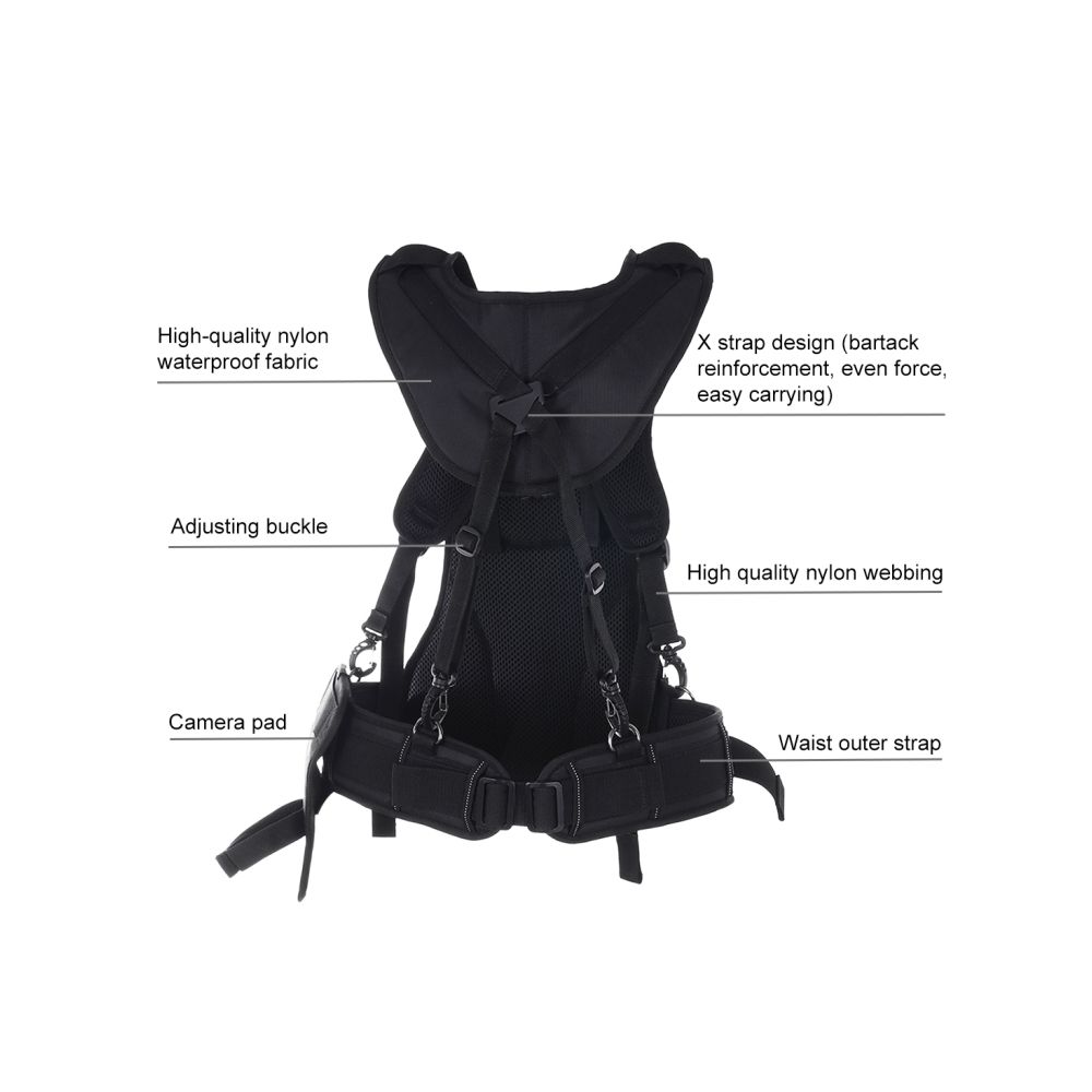 Multi-functional Bundle Double Shoulders Padded Strap Waist Belt Holder Holster For DSLR Cameras