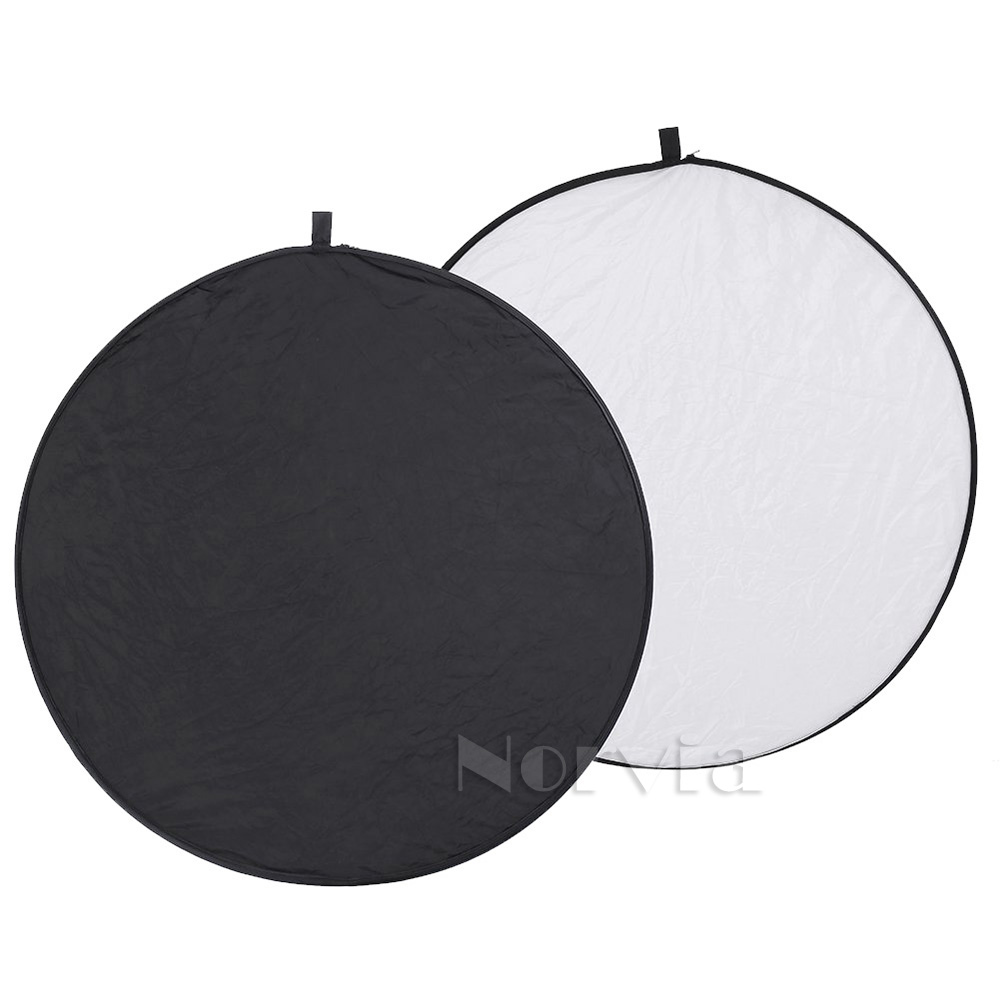 60cm/110cm 5 in 1 Collapsible Light Round Photography Silivery Reflector for Studio Photo