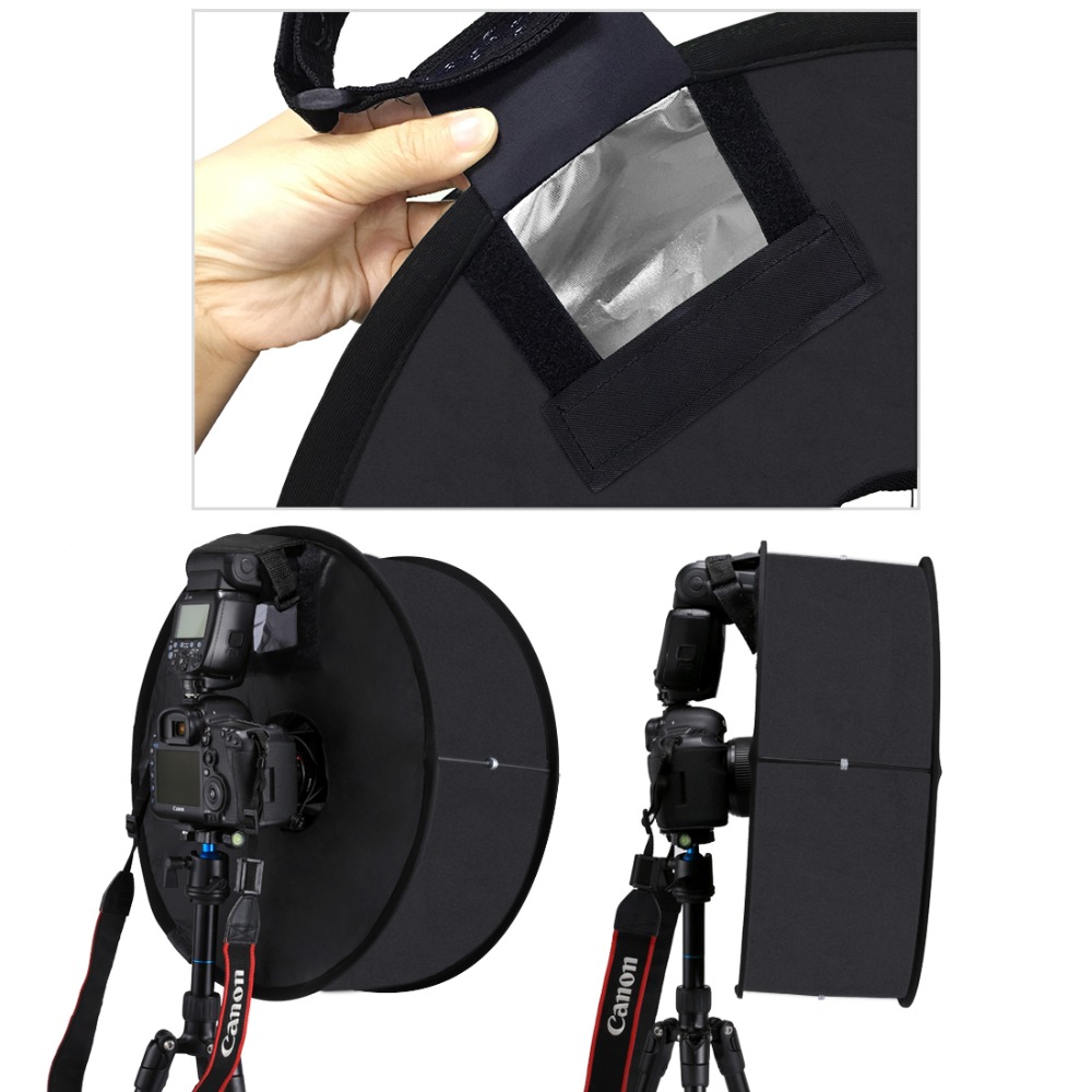 45cm Softbox Speedlight Round Style  Flash Light Shoot Soft box Foldable Soft Flash Light Diffuser