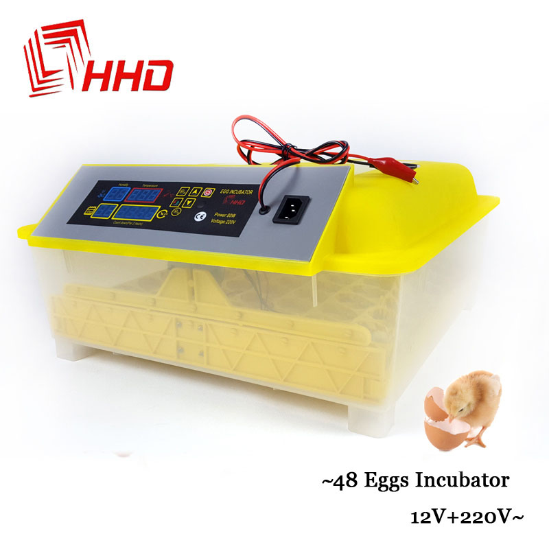 48 Egg Hatchers Automatic Incubator Fully Hatchery Machine for Home Birds Quail Brooder white